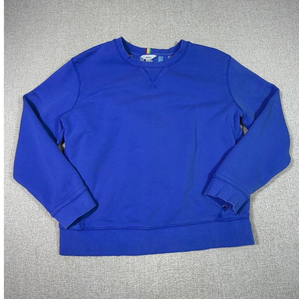 Joules Womens 6 Blue Long Sleeve Pullover Sweatshirt Casual Cotton Top Everyday